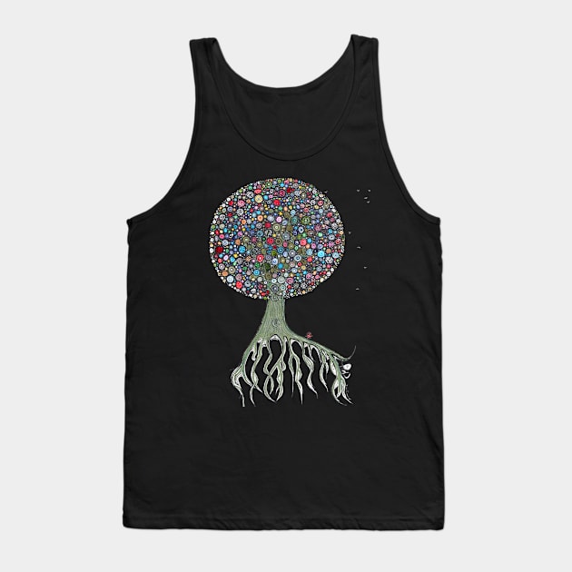 Happy Little Tree Tank Top by jaytees